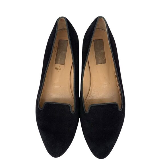 Clorinda Antinori Italy Black Suede Parlor Smoking Flats Size 39 EU 8.5 US - Picture 4 of 7